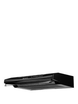 Hotpoint Pslcse65Fask 60Cm Visor Cooker Hood - Black